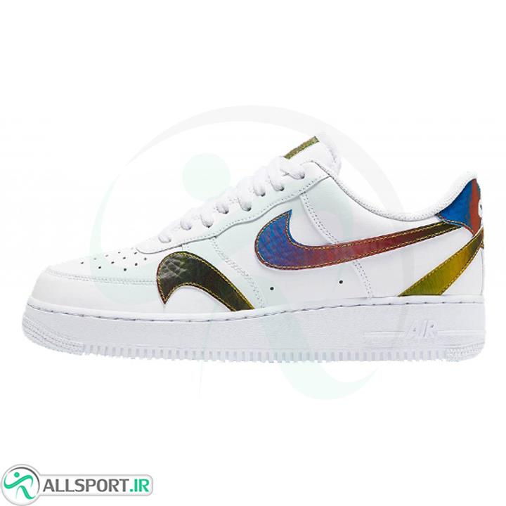 کتانی رانینگ مردانه نایک طرح اصلی Nike Aire Force 1 White Rainbow